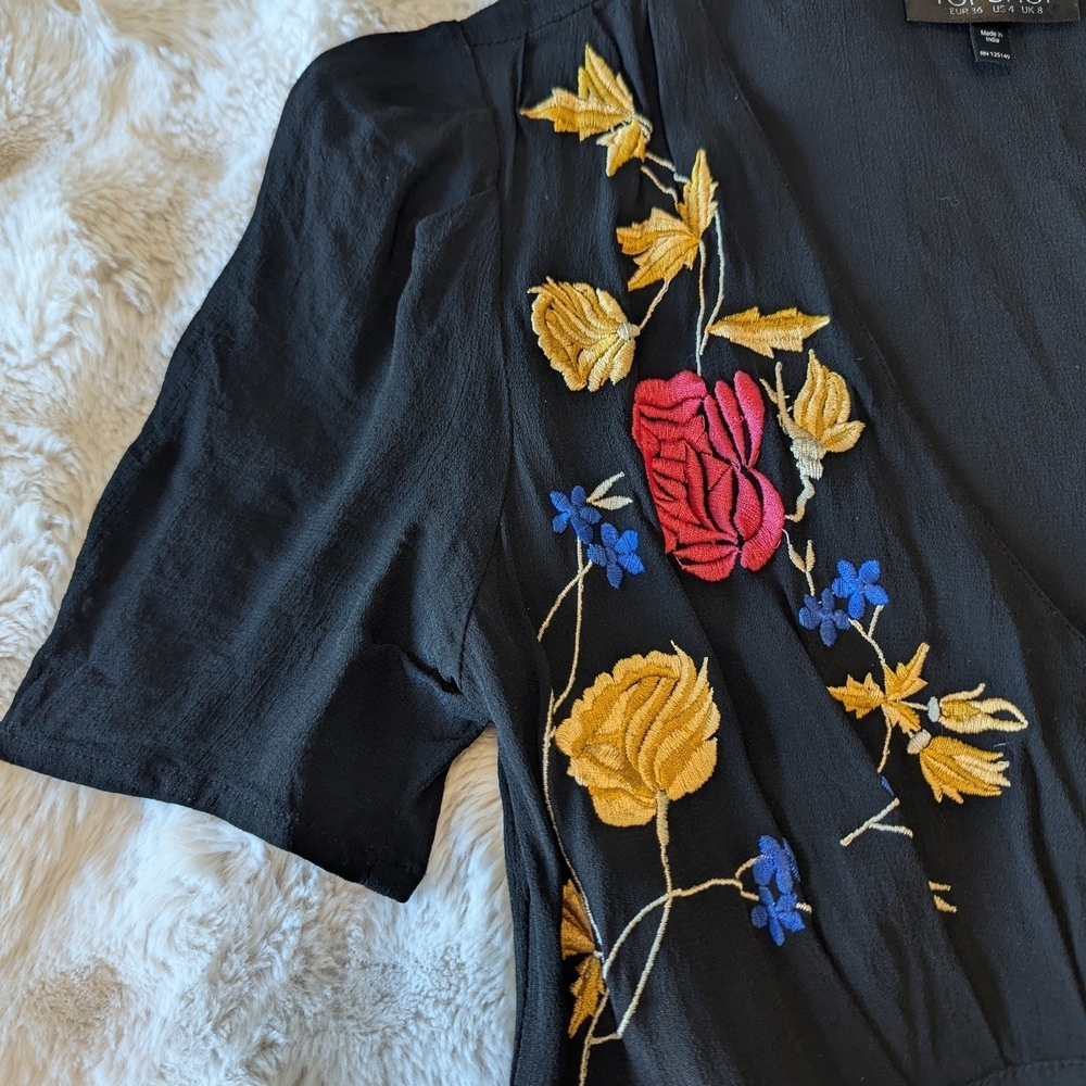 2/$20 Topshop Black A-Line Dress - Picture 4 of 5